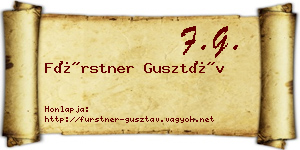 Fürstner Gusztáv névjegykártya