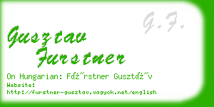 gusztav furstner business card